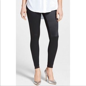 Lysse satin front black ponte leggings.  Size M.  Only worn once.